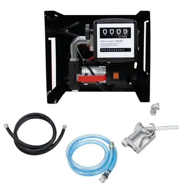 KIT ABASTECIMENTO DIESEL 40L/MIN 12 VOLTS C/ MEDIDOR, MANG E BICO