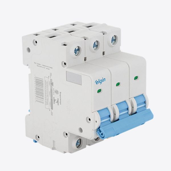 DISJUNTOR TERMOMAGNÉTICO TRIPOLAR ELGIN CUVA C 3 POLOS 10A