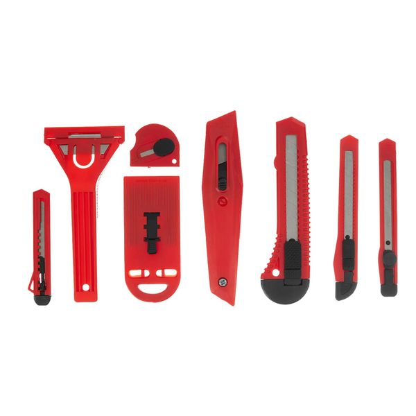 JOGO DE ESTILETES E RASPADORES RETRÁTEIS MTX 789919 C/ 8 PEÇAS