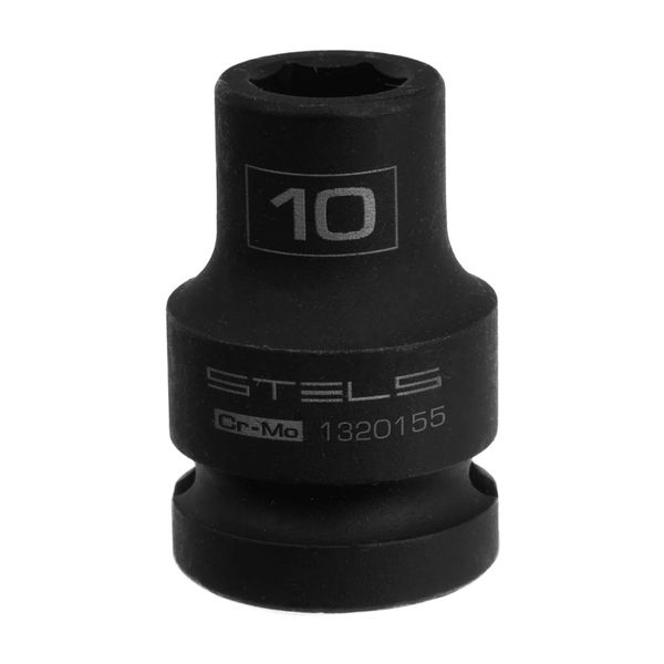 SOQUETE SEXTAVADO CURTO PARA CHAVE DE IMPACTO ENCAIXE 1/2" BOCA 10MM
