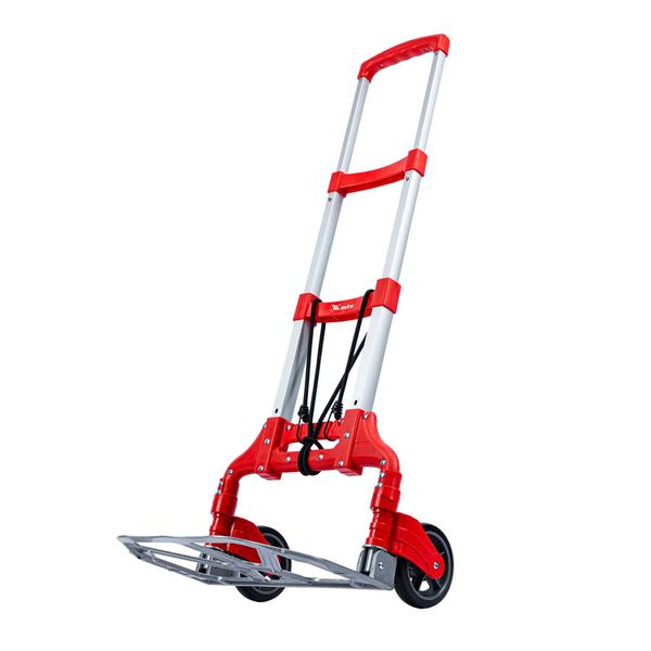 CARRINHO P/ TRANSPORTE DE CARGA DOBRAVEL ALUMINIO CAP.80KG 385X280M