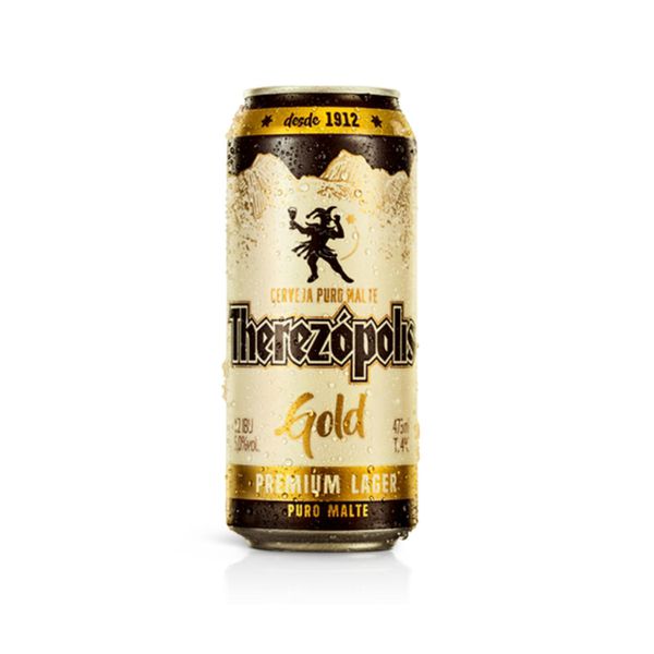 CERVEJA PURO MALTE THEREZÓPOLIS GOLD LATÃO DE 473ML
