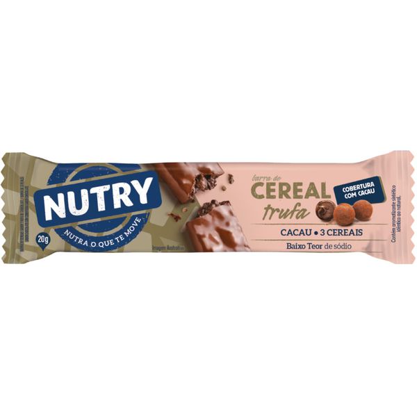 BARRA DE CEREAIS NUTRY TRUFA CACAU + 3 CEREAIS 20G