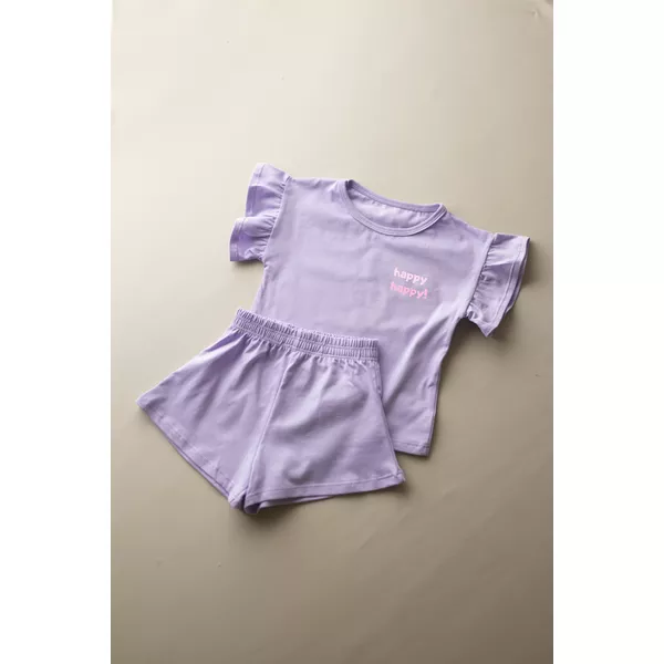 conjunto infantil menina lilás "HAPPY HAPPY"