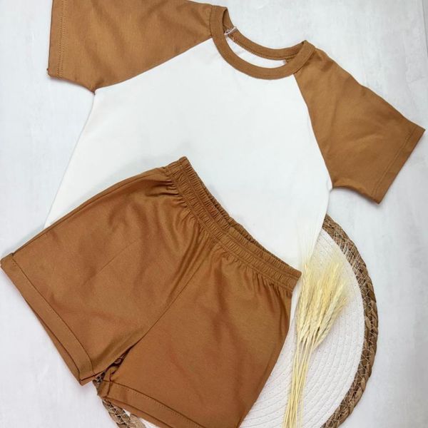 Conjunto Raglan Castanho