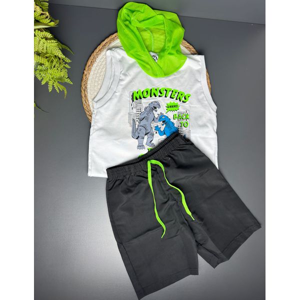 Conjunto menino regata e short tactel