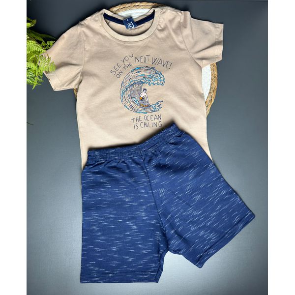 Conjunto infantil menino ondas
