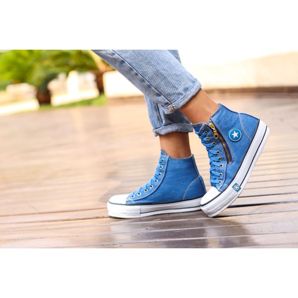 Tenis azul sales royal feminino
