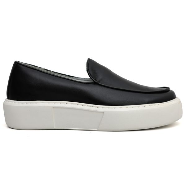 Sapato Masculino Couro Legítimo Sola Alta 6cm Everest Preto 2804
