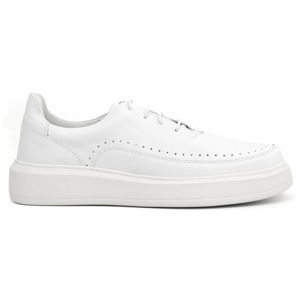 Sapato Masculino Couro Legítimo Sola Alta Chicago White