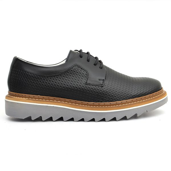 Sapato Masculino Loafer Masculino em Couro Legítimo Tratorado Preto Dubay