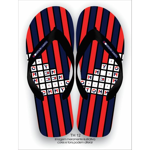 Chinela TH-12 Luxo Listrada Importada Verão Super Macia Solado Eva Alta Qualidade Copia