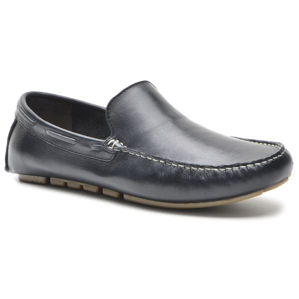 Mocassim/Drive Masculino Couro Preto