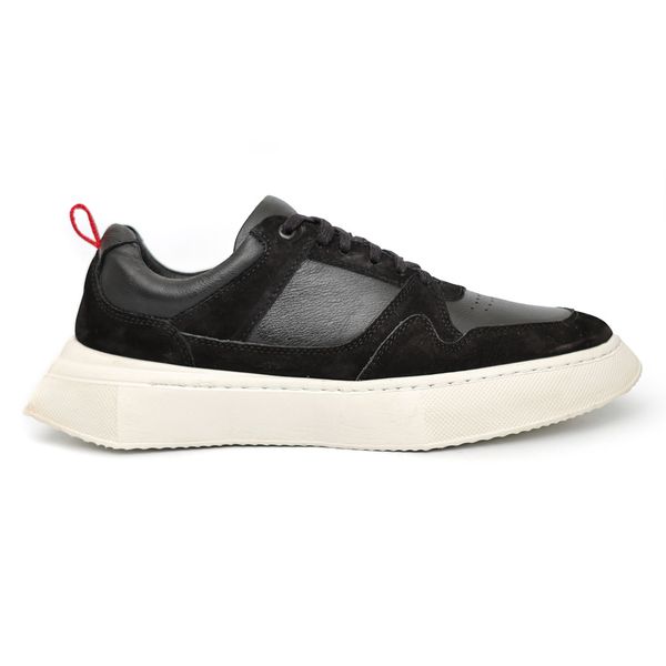 Tênis Masculino Casual Couro Legítimo Hollywood Preto