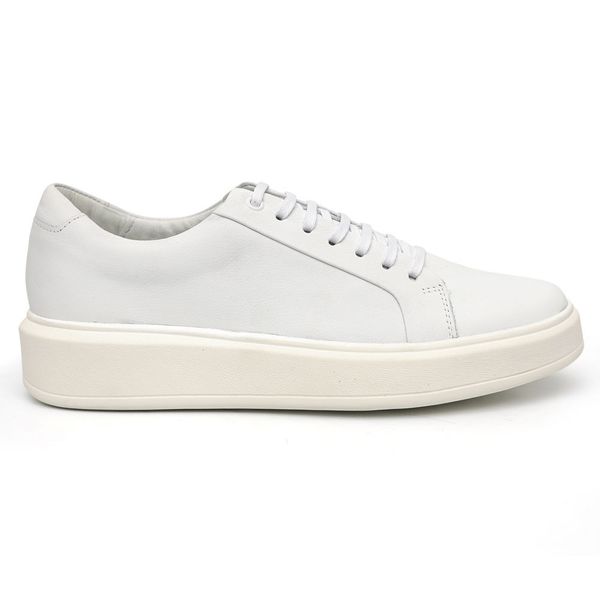 Tênis Masculino Casual Couro Legítimo Milano Gelo
