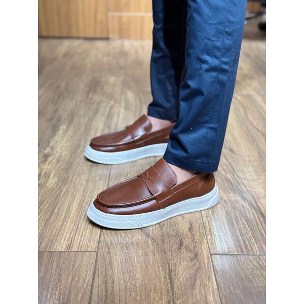 Loafer Masculino Casual Couro Legítimo Malásia Castor