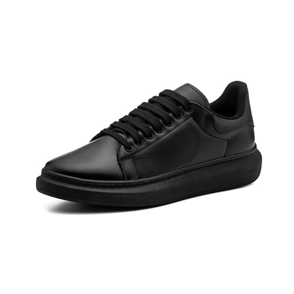 Sneaker Masculino Couro Legítimo All Black Mcqueen