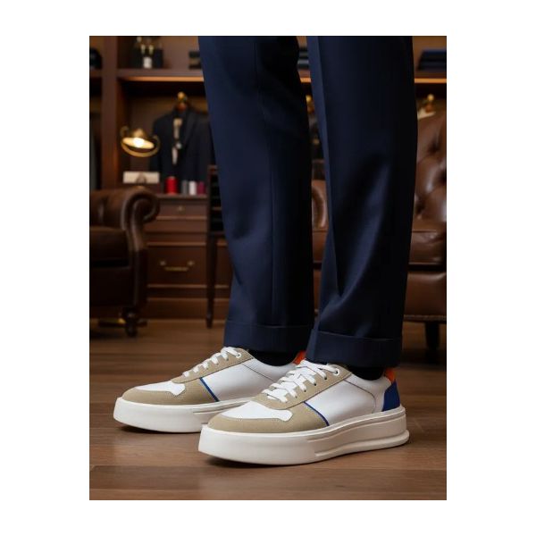 Tênis Sneaker Masculino Casual Couro Legítimo Raphaello Footwear Arden Royal Coast