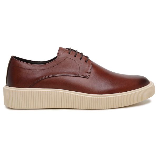 Sapato Masculino Couro Legítimo Derby New York Whisky