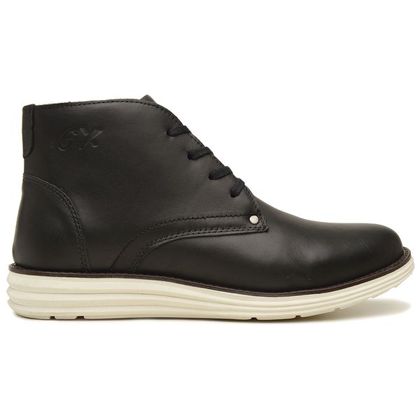 Bota Masculina Em Couro Raphaello Footwear Canela Black