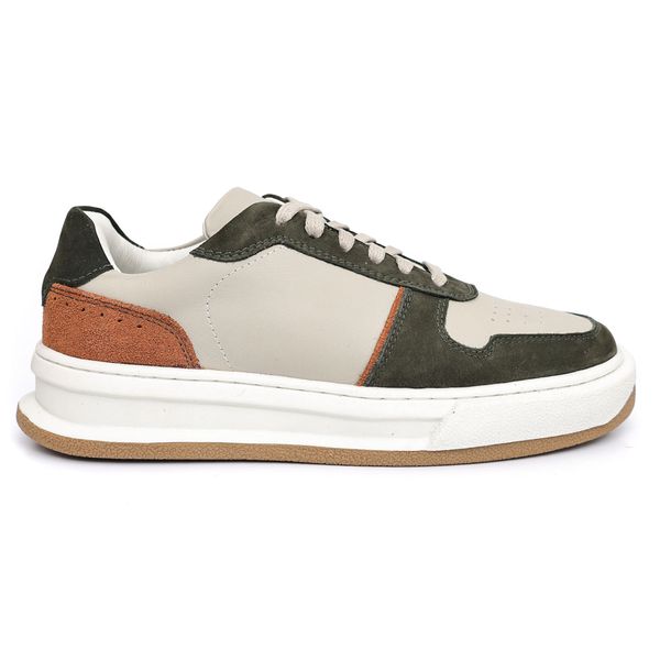 Tênis Masculino Casual Couro Legítimo Colorado Branco Castor Verde Militar