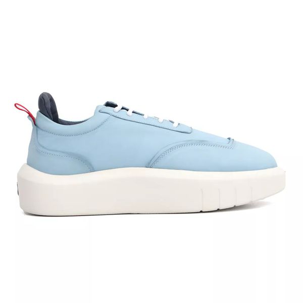 Tênis Masculino Casual Couro Legítimo Hong Kong Azul