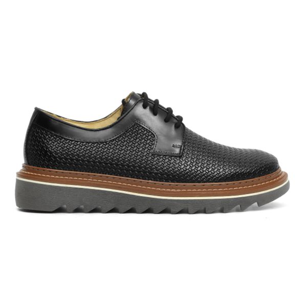 Sapato Masculino Loafer Masculino em Couro Legítimo Tratorado Preto Dubay
