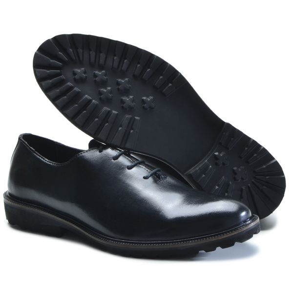 Sapato Masculino Oxford Brogue Finioli Black Copia