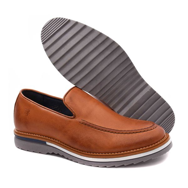 Sapato Masculino Loafer Berlin Couro Legítimo Castor