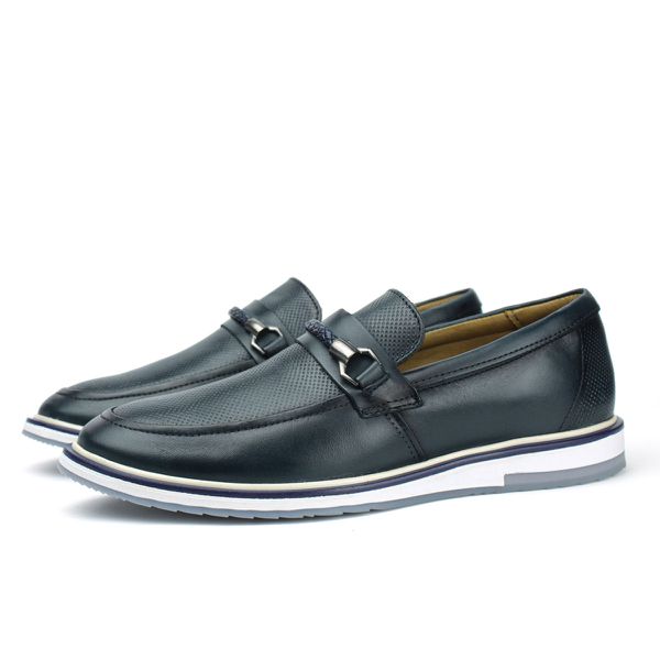 Sapato Masculino Oxford Esporte Fino Alpha em Couro Nobre Marinho