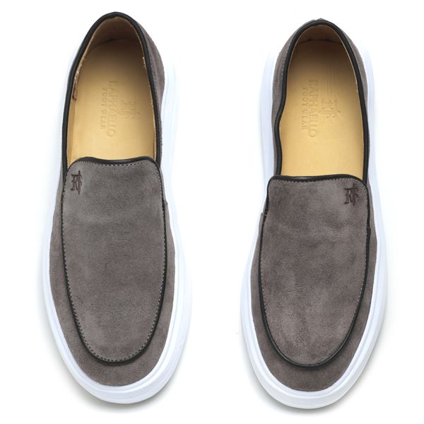  Sapato Slip On Raphaello Footwear Couro Legítimo Miami Grafite