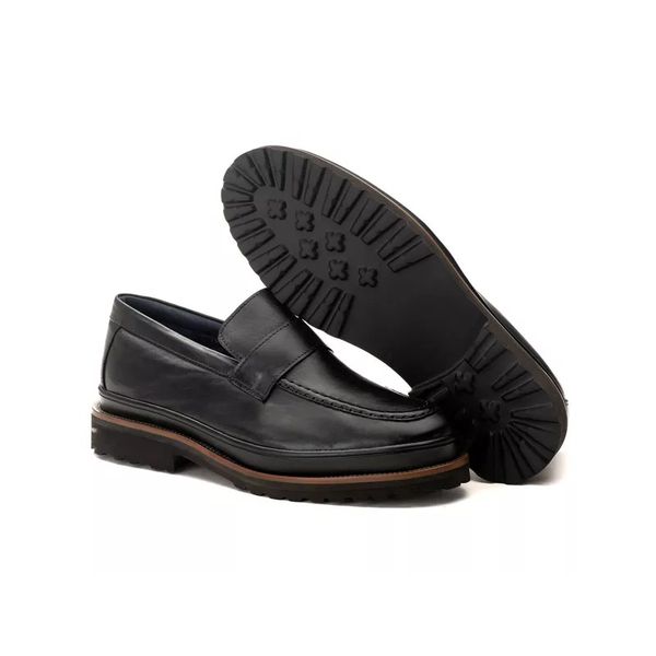 Sapato Masculino Social Loafer Couro Legítimo Preto