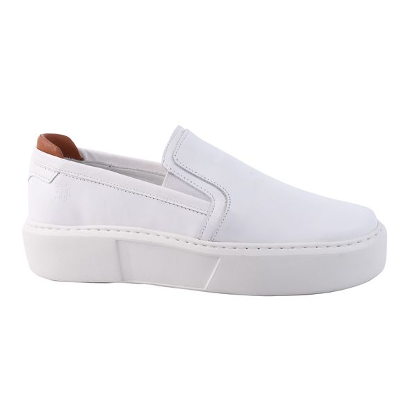 Sapato Masculino Couro Legítimo Sola Alta 6cm Granada White