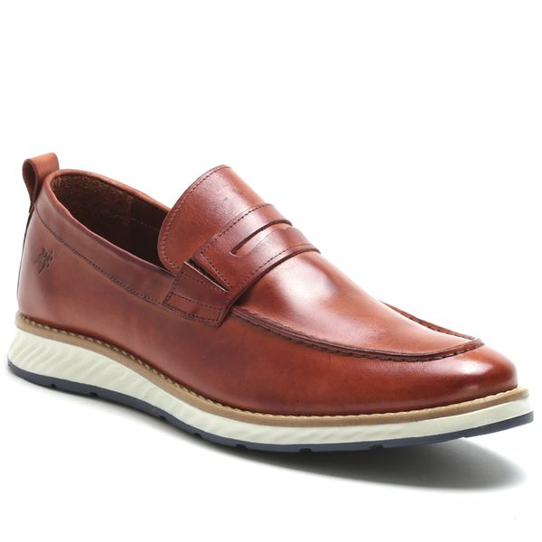 Loafer Masculino Esporte Fino Roma em Couro Legitimo Castor