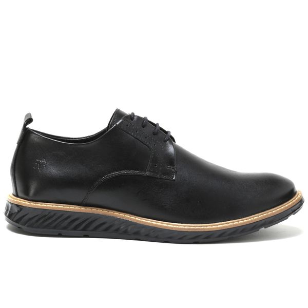 Sapato Masculino Derby Elite New York em Couro Legítimo All Black