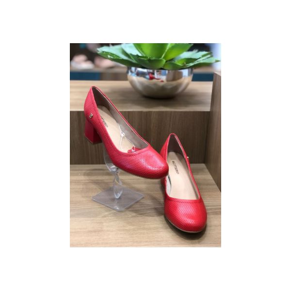 SAPATO SALTO MEDIO VERMELHO FEMININO