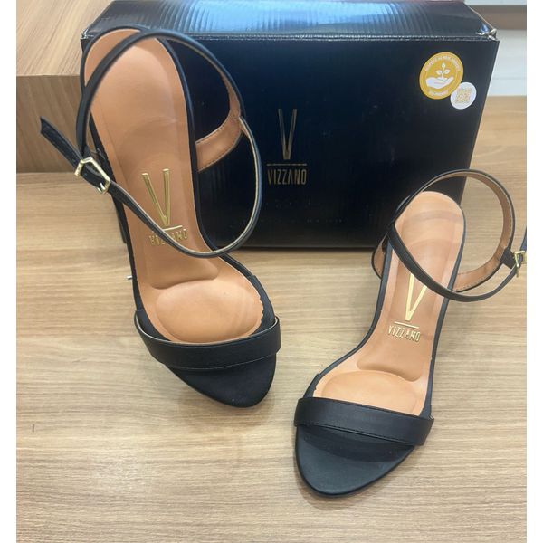 SANDALIAS SALTO MEDIO VIZZANO PRETO CASUAL REF; 6524.102.7286.15745