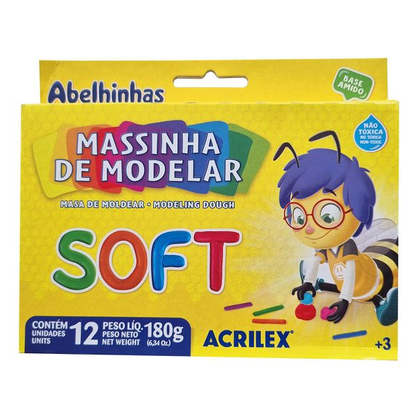 MASSINHA SOFT CONJ.C/12CORES