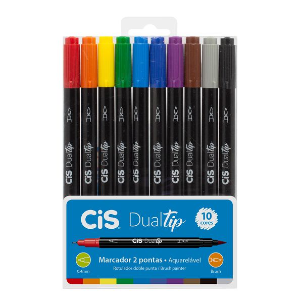 MARCADOR CIS DUAL TIP C/10 CORES