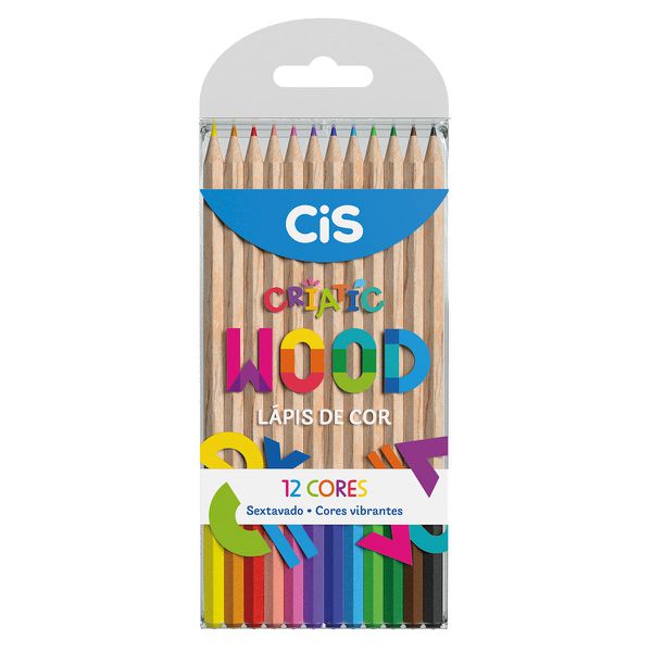 LAPIS DE COR CIS CRIATIC WOOD 12 CORES