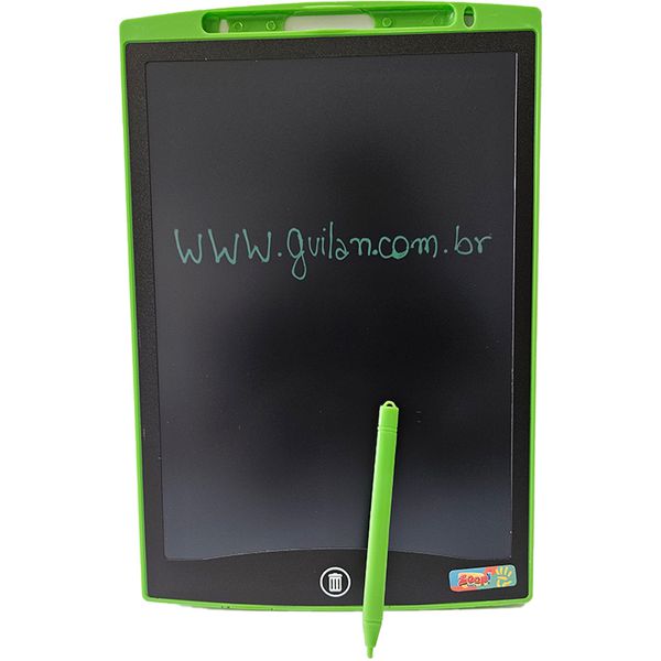 LOUSA MAGICA LCD - BRINQUE E RABISQUE VERDE - TELA 12´´ - ZOOP
