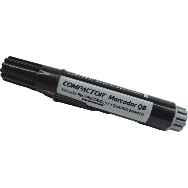 MARCADOR PRETO RECARREGÁVEL PARA QUADRO BRANCO - COMPACTOR