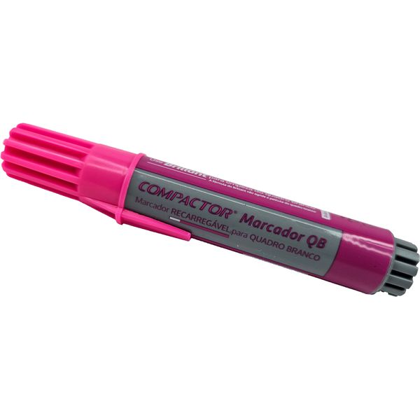 MARCADOR ROSA RECARREGÁVEL PARA QUADRO BRANCO - COMPACTOR