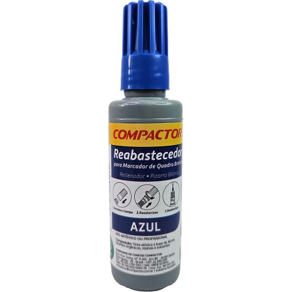 REABASTECEDOR DE QUADRO BRANCO COR AZUL 30 ML - COMPACTOR