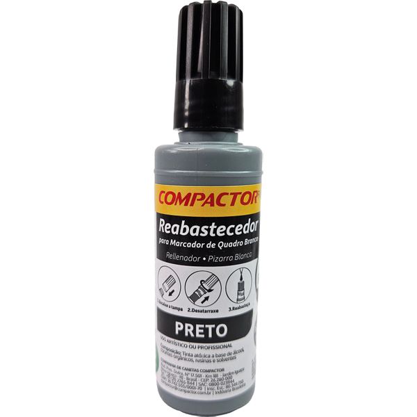 REABASTECEDOR DE QUADRO BRANCO COR PRETA30 ML - COMPACTOR