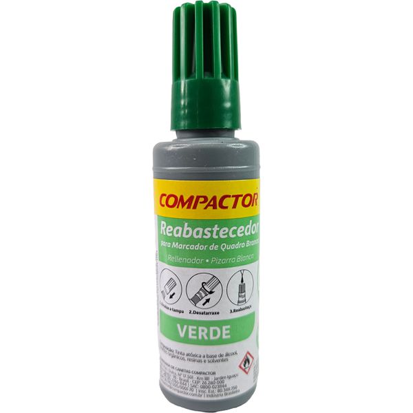 REABASTECEDOR DE QUADRO BRANCO COR VERDE 30 ML - COMPACTOR