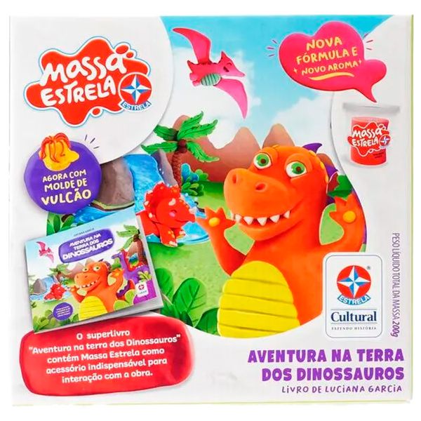 Livro Com Massinha - Aventura Na Terra Dos Dinossauros - Estrela