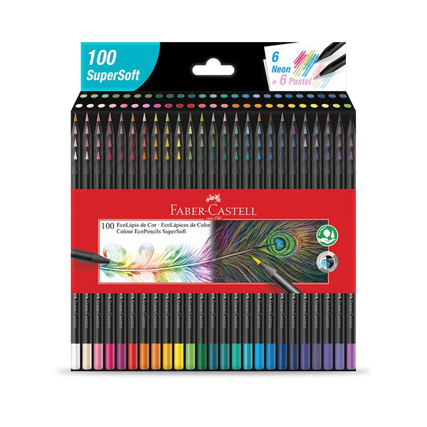 ECOLAPIS DE COR SUPERSOFT 100 CORES FABER CASTELL