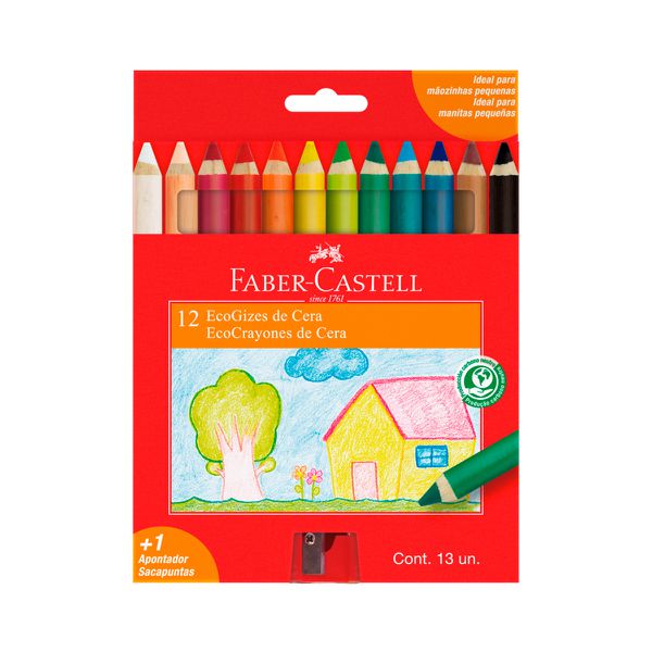 ECOGIZ DE CERA 12 CORES FABER CASTELL