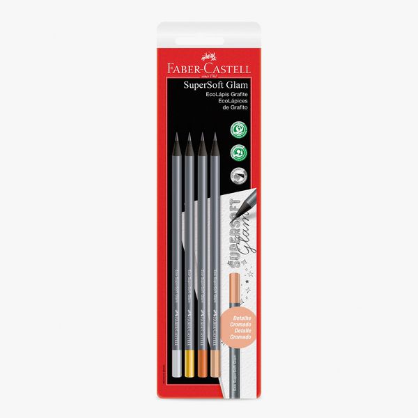 ECOLAPIS GRAFITE SUPERSOFT GLAM C/4 FABER CASTELL